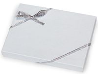 Pack Of 50, 10" Met. Silver Stretch Loops 1/4" Wide Elastic Ribbon w/Bow Great For Jewelry Boxes