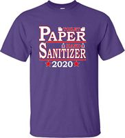Go All Out X-Large Purple Adult Toilet Paper Hand Sanitizer 2020 Presidential Ticket T-Shirt