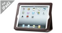 Acase (TM) 100% Genuine Leather EZ Carry Case with 3 in 1 built in Stand for Apple iPad 2 2nd Generation WiFi / 3G Model 16GB, 32GB, 64GB NEWEST MODEL (BROWN)