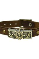 "Studded Anchor" Leather Essential Oil Bracelet- Unisex