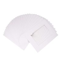 11x14'' White Picture Mats Acid Free,Pack of 20,Photo Mattes Set for 8x10 Core Bevel Cut (11x14'' Mat Only)