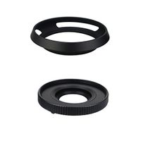 JJC Auto Open and Close Lens Cap and Hood Kit for Olympus M.Zuiko Digital ED 14-42mm EZ Lens on OM-D E-M10 III/E-M10 II,etc & Panasonic Lumix G Vario 12-32mm ASPH Lens on DMC-GX85/DMC-GX850,etc