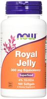 NOW Supplements, Royal Jelly 300 mg with 10-HDA (Hydroxy-D-Decenoic Acid), 100 Softgels