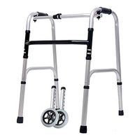Walkers Lower Limbs Aluminum Alloy Double Armrests for The Elderly Disabled Walking Auxiliary Wheel Four-Legged Cane 47cm52cm73cm MUMUJIN