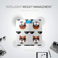 Bluetooth Body Composition Analyzer Cartoon Hip Hop Tide Bear Skateboard Scale Weight Body Fat Composition Monitor Analyzer with Smartphone App for Body Management-396 Lbs