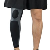 Colorido 1 Pc Unisex Elastic Anti-slip Sport Basketball Compression Leg Sleeve size L (Grey)