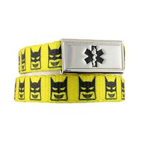 Medical Alert Bracelet | Adjustable up to 6.5" Wrist Size | Free Engraving | 1 Bracelet, 1 Custom Stainless Steel Laser Engraved Tag | Happy Hearts