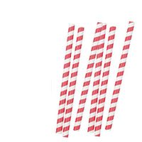Pantryware Essentials 10.25" Red and White Paper Straw Wr- 100 10.25” Red and White Paper Smoothie Straws, 100ct, Red Spiral Stripe (Pack of 100)