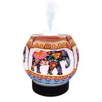 EssentialLitez Essential Oil Diffuser Ultrasonic Handcrafted 120ml Aroma Essential Oil Cool Mist Humidifier with Adjustable Mist Mode, Auto Shut-off and 7 Color LED Lights Changing (Ethnic Elephant)