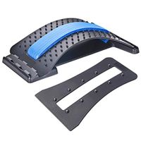 Healifty Back Massager Magnetic Spine Pain Relief Lumbar Traction Stretching Device Waist Spine Relaxation (Black)