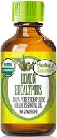 Organic Lemon Eucalyptus Essential Oil (100% Pure - USDA Certified Organic) Best Therapeutic Grade Essential Oil - 60ml
