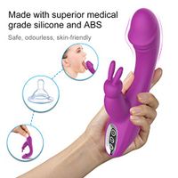 USB Rechargeable 2 Motor Silent IPX7 Waterproof Massage Wand 12-Speeds Silicone Material for Neck Back Shoulder, Sports Recovery