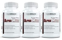 Active Men's Alpha-Multi - Complete One A Day Multivitamin for Men | Supports Prostate & Cardiovascular Health with Vitamin D, A, C, E, B12 | Boost Energy, Libido, Virility | 3 Bottles, 60 Tabs Each