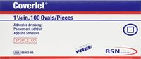 COVERLET OVAL BANDAGES, 1 1/4" (Box of 100)