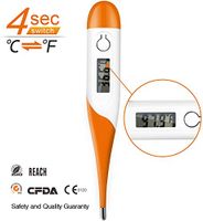 Medical Oral Thermometer for Fever Test with Flexible Tip, Body Temperature Accurate and Fast Reading Digital Rectal/Oral/Underarm Fever Indicator for Children Kids Adults & Babies