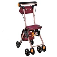 Standard Walkers Walker Elderly Shopping Trolley Four-Wheeled Scooter Lower Limb Training Rehabilitation Equipment Toddler Auxiliary Car (Color : Red, Size : 4656.5cm)