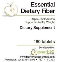 Essential Dietary Fiber - Alpha Cyclodextrin - Inhibits Fat Absorption - 180 Tablets