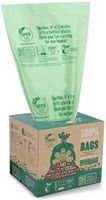 UNNI ASTM D6400 100% Compostable Trash Bags, 4 Gallon, 15 Liter, 200 Count, Extra Thick 0.75 Mils, Small Garbage Bags,Wastebasket Bin Liners, US BPI and Europe OK Compost Home Certified, San Francisco