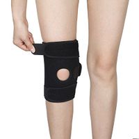Ynport Knee Brace for Arthritis ACL Meniscus Outdoor Sports Lycra Spring Non-Bulky Best Open Patella Knee Protector Wrap Relieves Pain Symptoms(Black)