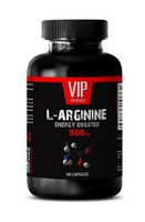 L-arginine Supplement - L-ARGININE Energy Booster 500 mg - Post Workout Supplement - 1 Bottle 100 Capsules