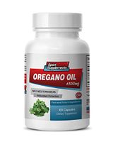 Antifungal - Oregano Oil (Wild Mediterranean) Extract 1500 - Wild Oregano Essential Oil - 1 Bottle 60 Capsules