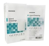 MCKESSON Adhesive Island Dressing McKesson Polypropylene / Rayon 4 X 6" Rectangle White (#16-89046, Sold Per Box)