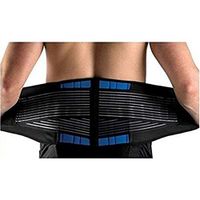 Back Support Belt, DINOWIN Deluxe Neoprene Double Pull Lumbar Support Lower Back Belt Brace for Back / Slipped Disc Pain Relief (Medium/28-32")