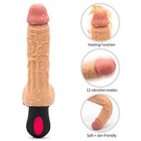 Large Size Silica Gel Realistic Did-lo Oral Simulator Waterproof Oral Tongue Thrusting Heating Vibrate Toy Clitorial for Women Men Gay Soul Mate Beginners Study,Self Pleasure ToysT-Shirt