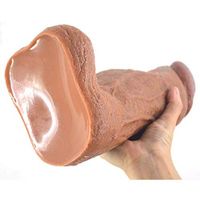 10.84Inch Safe Soft Materials Purple Simulation Realistic Lifelike Massage G Ana-lled Toys for Women Men Begain D'îD&lő Tools with Suction Good Pleasure Tool Brown