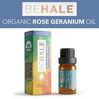 Behale Organic Essential Oil - 100% USDA Certified Organic Pure Undiluted Rose Geranium Oil - 10 ml. (1/3 oz.)