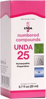 UNDA - UNDA 25 Numbered Compounds - Homeopathic Preparation - 0.7 fl. oz.