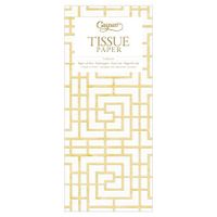 Caspari Gift Tissue Paper 4 Sheets - Coromandel White Gold Wrapping Tissue Paper