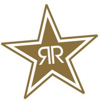 Rockstar Energy Drink Logo - Vinyl 4" tall (color: GOLD) decal laptop tablet skateboard car windows sticker