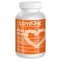 Love Me Nutrition® - Passage to India - High Potency Turmeric, Ginger, Curcumin & BioPerene- Pain Relief, Anti Inflammatory, Antioxidant & Anti-Aging. Natural. No Artificial Ingredients. 60 Vegi Caps