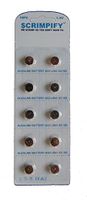 SCRIMPIFY - Button Cell Batteries (10 PCS) : 1.5V - AG3 - LR41 - G3-192
