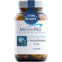 MethylPro 15mg L-Methylfolate 90 Capsules - Professional Strength Active Folate, 5-MTHF for Mood, Homocysteine Methylation + Immune Support, Non-GMO + Gluten-Free with No Fillers