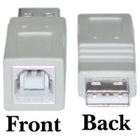 CableWholesale USB A to B Adapter, Type A Male to Type B Female