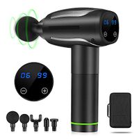 iSingo Massage Gun, Deep Tissue Percussion Muscle Massager, Professional Personal Massage Device with 6 Adjustable Speed, 6 Attachments & Portable Bag