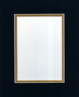 Pack of 10 16x20 Black/Metallic Gold Double Mats Mattes with White Core Bevel Cut for 11x14 Photo + Backing + Bags