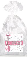 Pink Ballet Slippers Party Favor Bags with Ties - 12pack