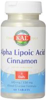 Kal Alpha Lipoic Acid Cinnamon, 300mg/150mg, 60 Tablets