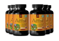 Energy boosters for Women - Anti Depression Supplements Vitamin - Adrenal Advanced Complex - ENHANCES Mood and Reduce Stress - holy Basil Extract Alcohol Free - 6 Bottles 360 Capsules