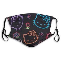 SSUJ7 Colorful Hello Kitty Boys Girls Adults Adjustable Earloop Mouth Guard Anti-Dust with Filter Reusable Protection Mouth Guard Anti Pollution,Anti-smog