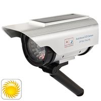 Security Cameras Solar Powered Realistic Looking Dummy Camera with Flashing Red LED Light