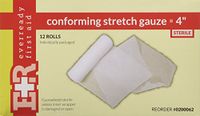 Ever Ready First Aid Sterile Conforming Gauze Roll Bandage - Box of 12-4 inch