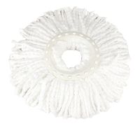 Spin Mop Replacement Head | Microfiber Mop Head Refill for 360° Spin Magic Easy Cleaning Mop | Hurricane Compatible Standard Replacement Round Spin Mop Heads (White)