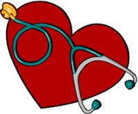 HotSaleStore Sticker Seals 48 Stethoscope Heart Nurse Graduation Sticker Label Envelope Seals 1.2" Round