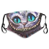 2pcs Ma-sk Wonderland Cheshire Cat Smile PM2.5 Non-Medical Dust with Replaceable Filter Elements