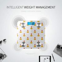 Bluetooth Scale Cartoon Animation Fireman Hero Warrior Electronic Weight Scale Body Fat Composition Monitor Analyzer with Smartphone App for Body Management-396 Lbs
