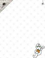 Halloween Ghost & Spider Stationery Printer Paper 26 Sheets